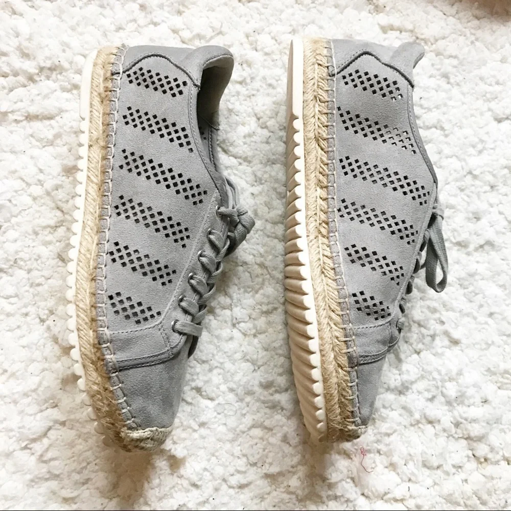 Marc Fisher Baila Perforated Fabric Espadrille Size 7.5